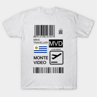 Montevideo Uruguay travel ticket T-Shirt